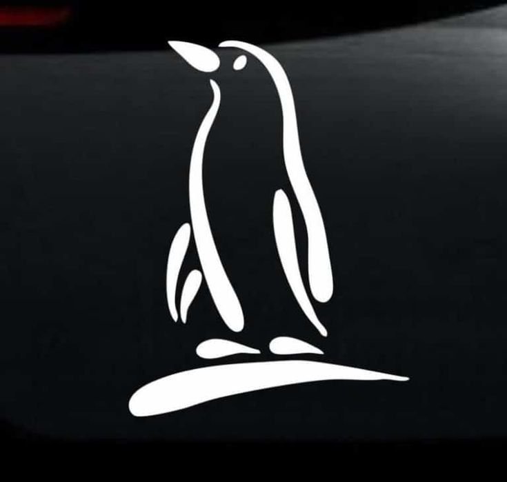 Пингвин трафарет
