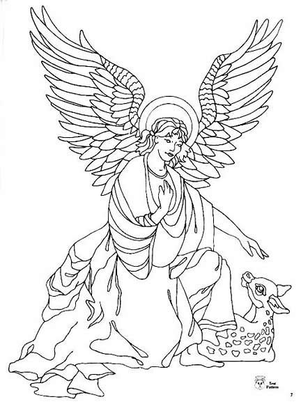 Ангел трафарет для выжигания