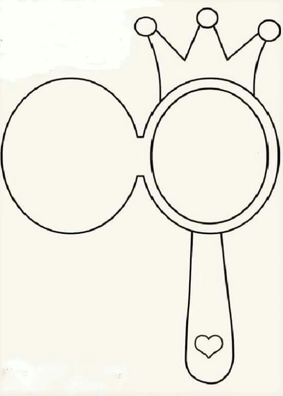 Трафарет зеркальца с ручкой