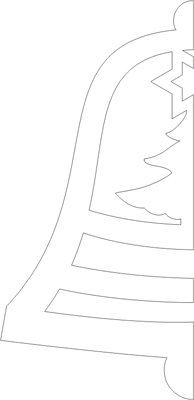 Вырезание елок из бумаги сложенной