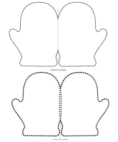 Рукавица трафарет