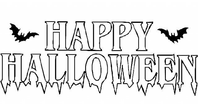 Трафареты на Хэллоуин надпись