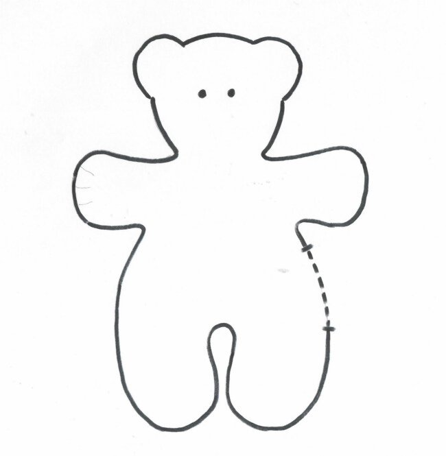 Лекало для игрушки мишка