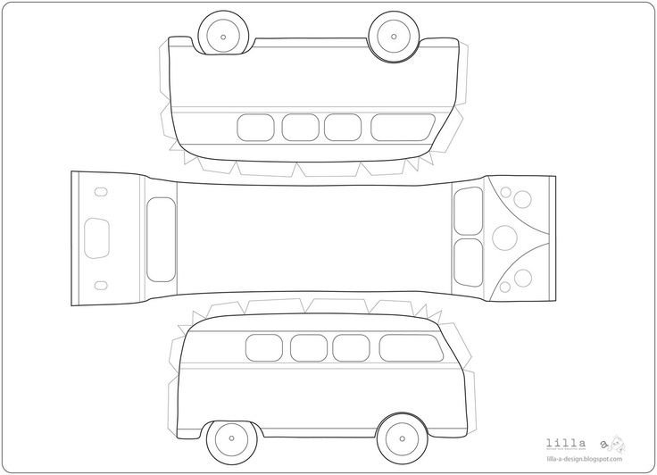 Развёртка автомобиля из бумаги