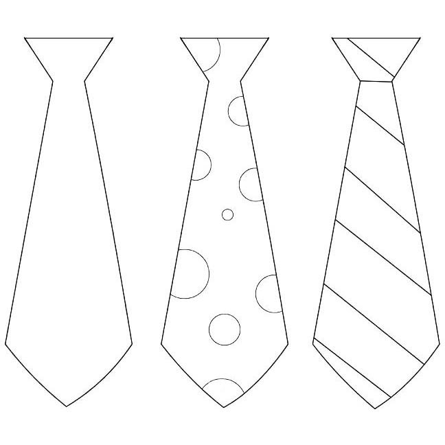 Трафарет галстука для папы