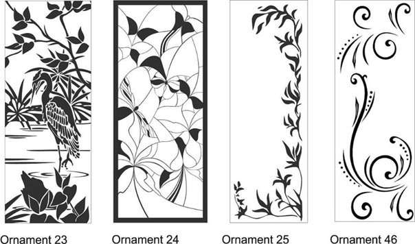 Трафареты для рисунков на стекле