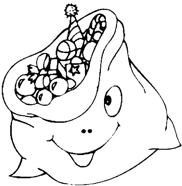 Мешок с подарками раскраска для детей