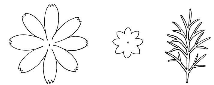 Цветы трафарет для вырезания