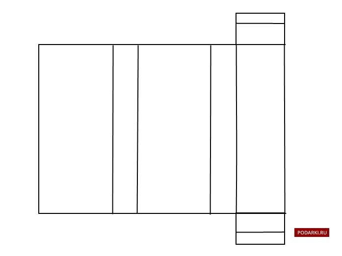 Развертка коробки для шоколада