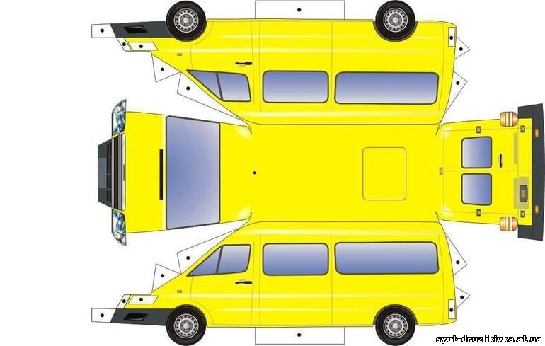 Газель Некст автобус из бумаги