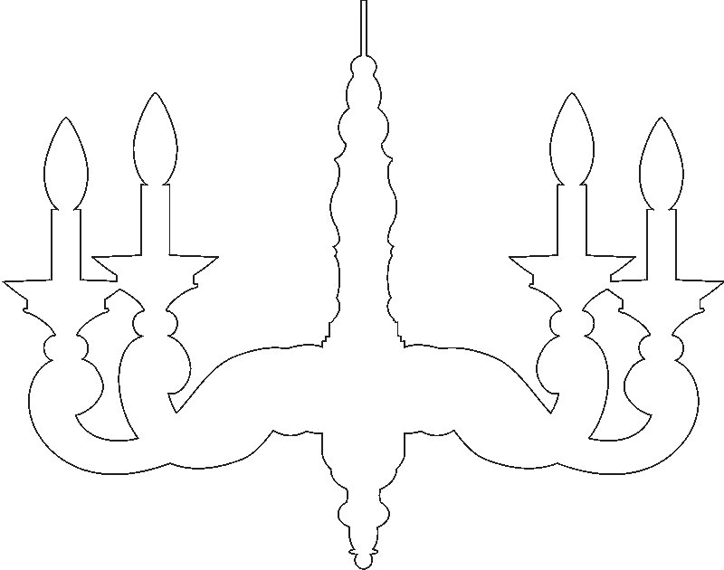 Канделябр трафарет