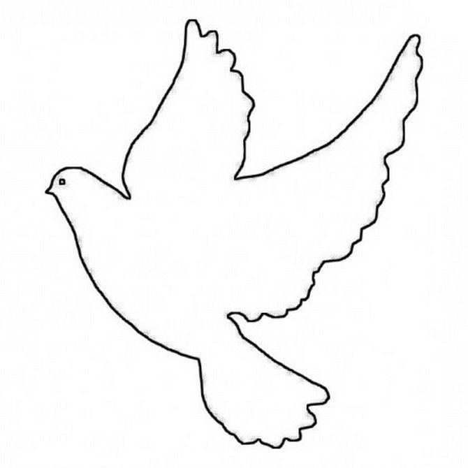 Голубь трафарет