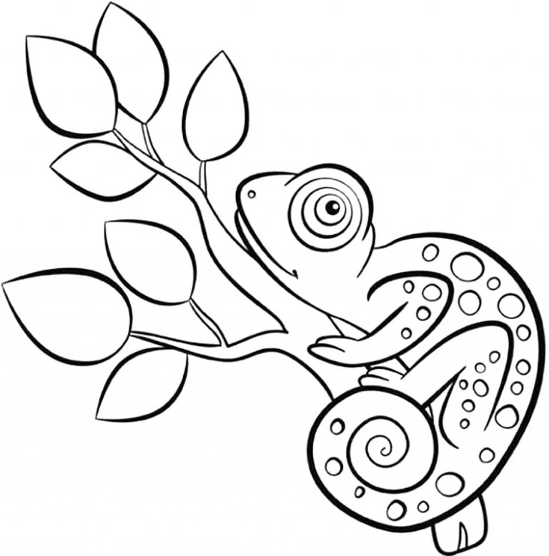 Хамелеоны. Раскраска