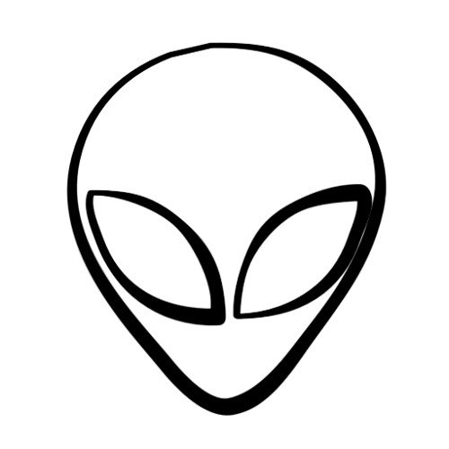 Голова инопланетянина раскраска