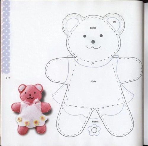 Лекала мягких игрушек из фетра