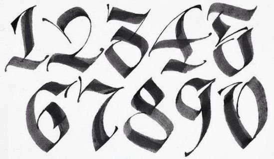 готические цифры