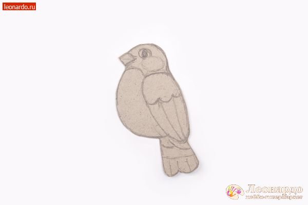 Трафареты для брошки Снегирь