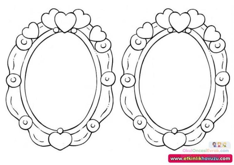 Зеркальце раскраска для детей