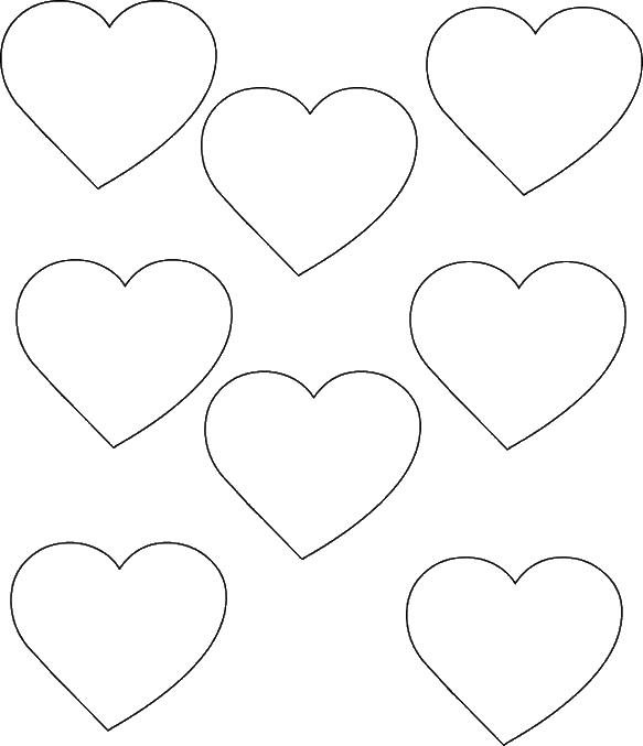 Сердечко трафарет для вырезания
