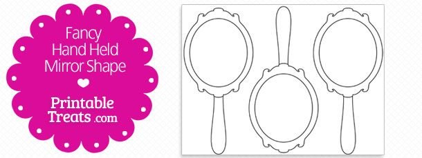 Трафарет зеркальца с ручкой