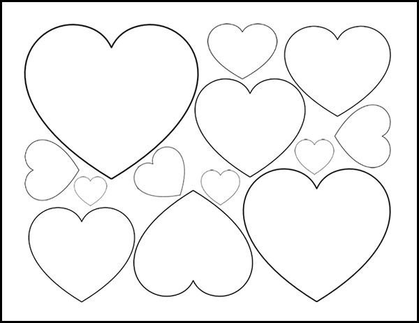 Шаблон сердечко для аппликации