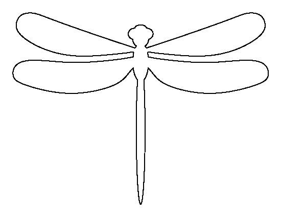 Стрекоза шаблон для вырезания