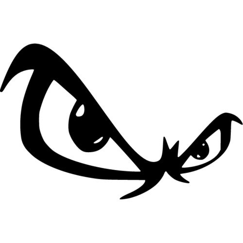 Наклейка злые глаза