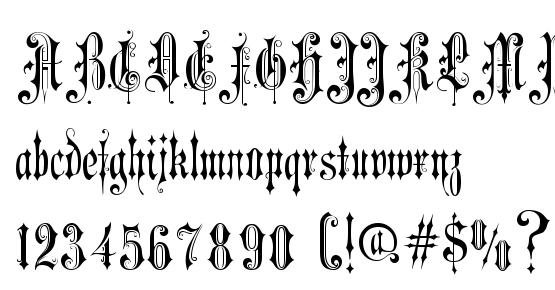 Шрифты цифр для татуировок