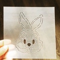 Трафарет зайца для торта