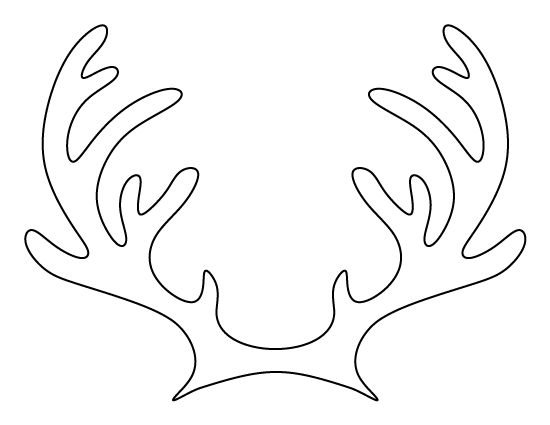 Трафарет "Оленьи рога"