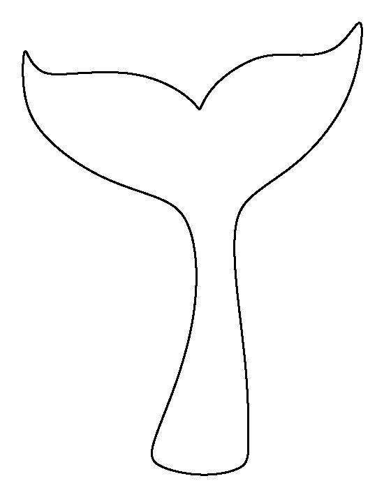 Хвост русалки трафарет