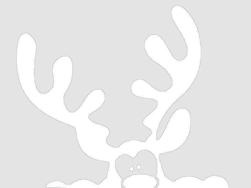 Новогодний олень трафарет