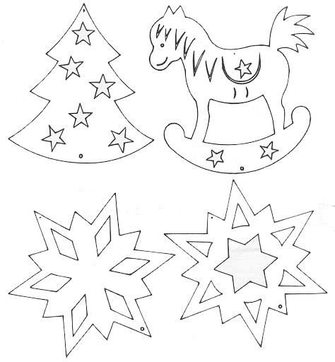 Трафареты на окна на новый год