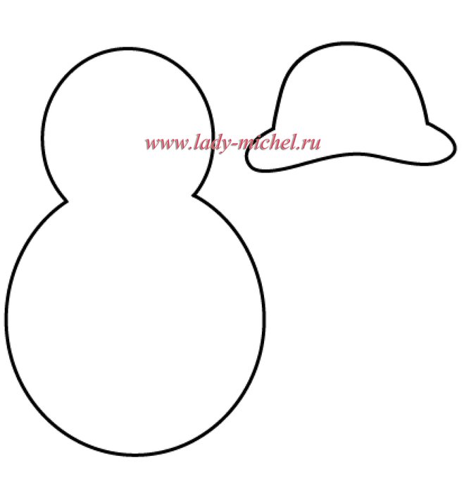 Снеговик из фетра выкройка