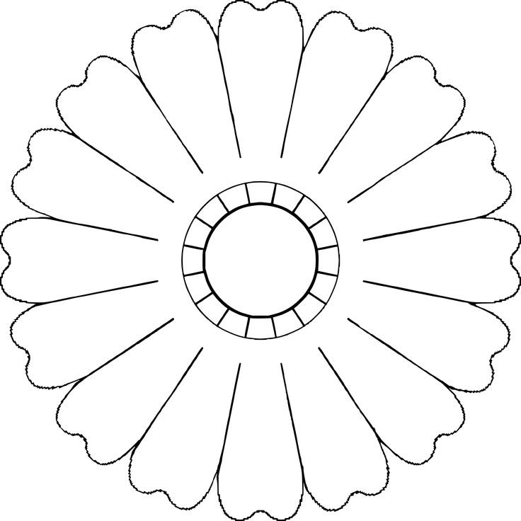 Ромашка шаблон для вырезания
