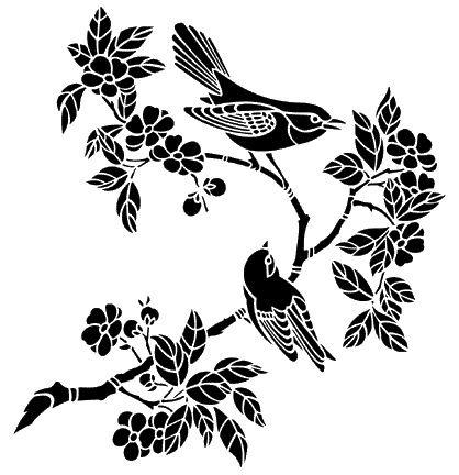 Трафарет птицы