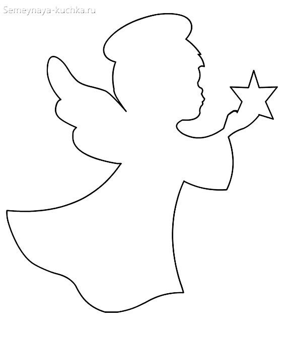 Трафарет ангелочка