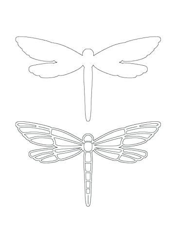 Трафарет Стрекозы