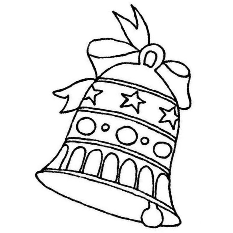 Новогодние колокольчики раскраска