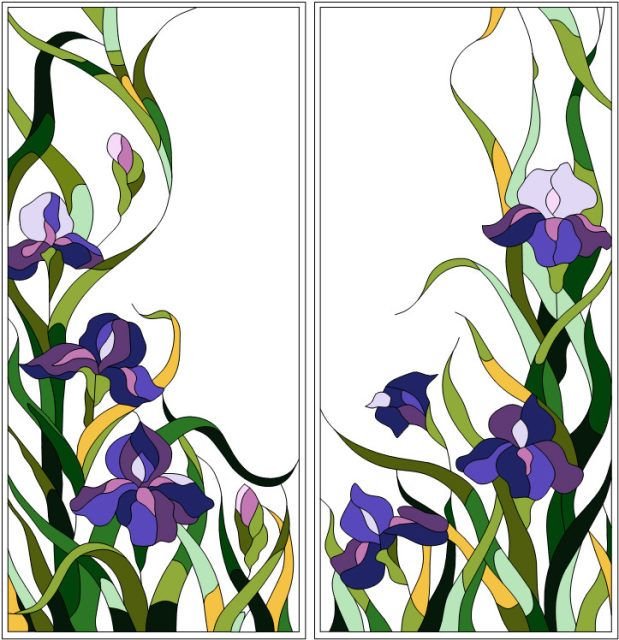 Ирисы орнамент