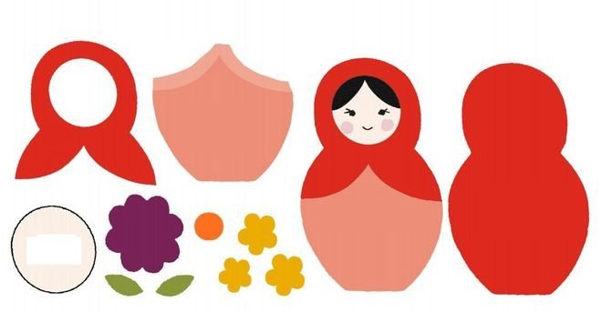 Аппликация Матрешка