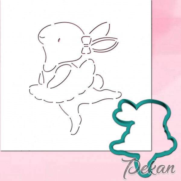 Трафарет для пряника Зайка