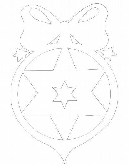 Трафареты на окнл новогодние шары