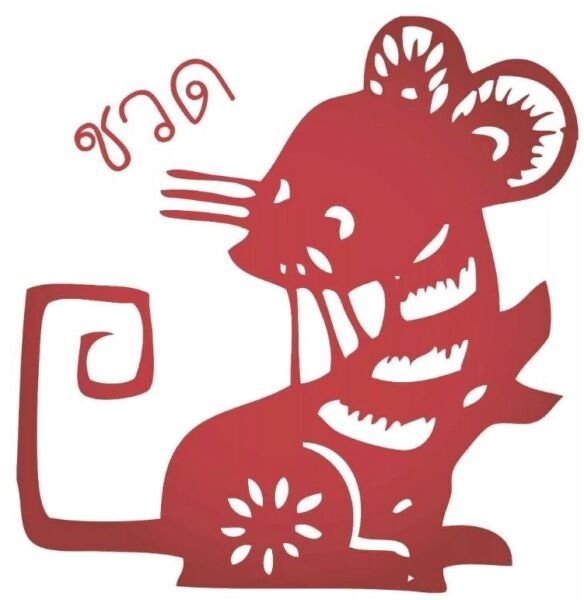 Трафарет на новый год крыса