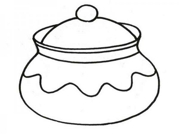 Посуда. Раскраска
