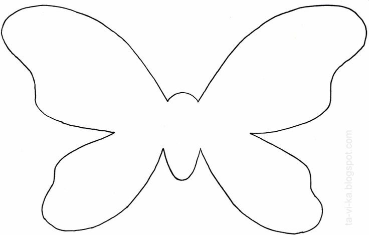 Бабочка шаблон для вырезания