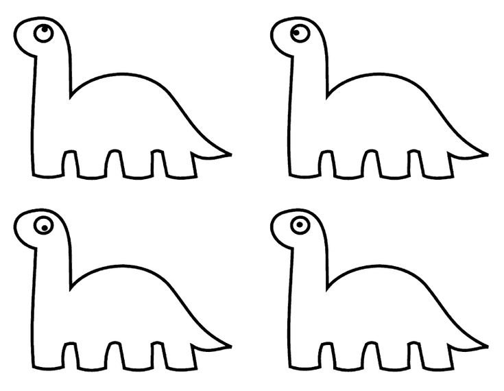 Контур динозавра для вырезания