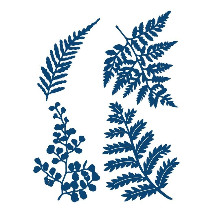 Папоротник трафарет