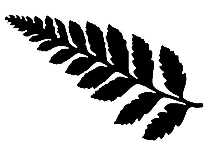 Лист папоротника трафарет