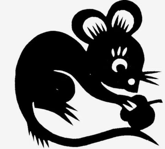 Трафарет мышки